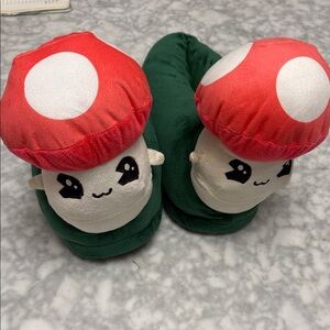 MAD Engine Red and Green Mushroom Character Slippers